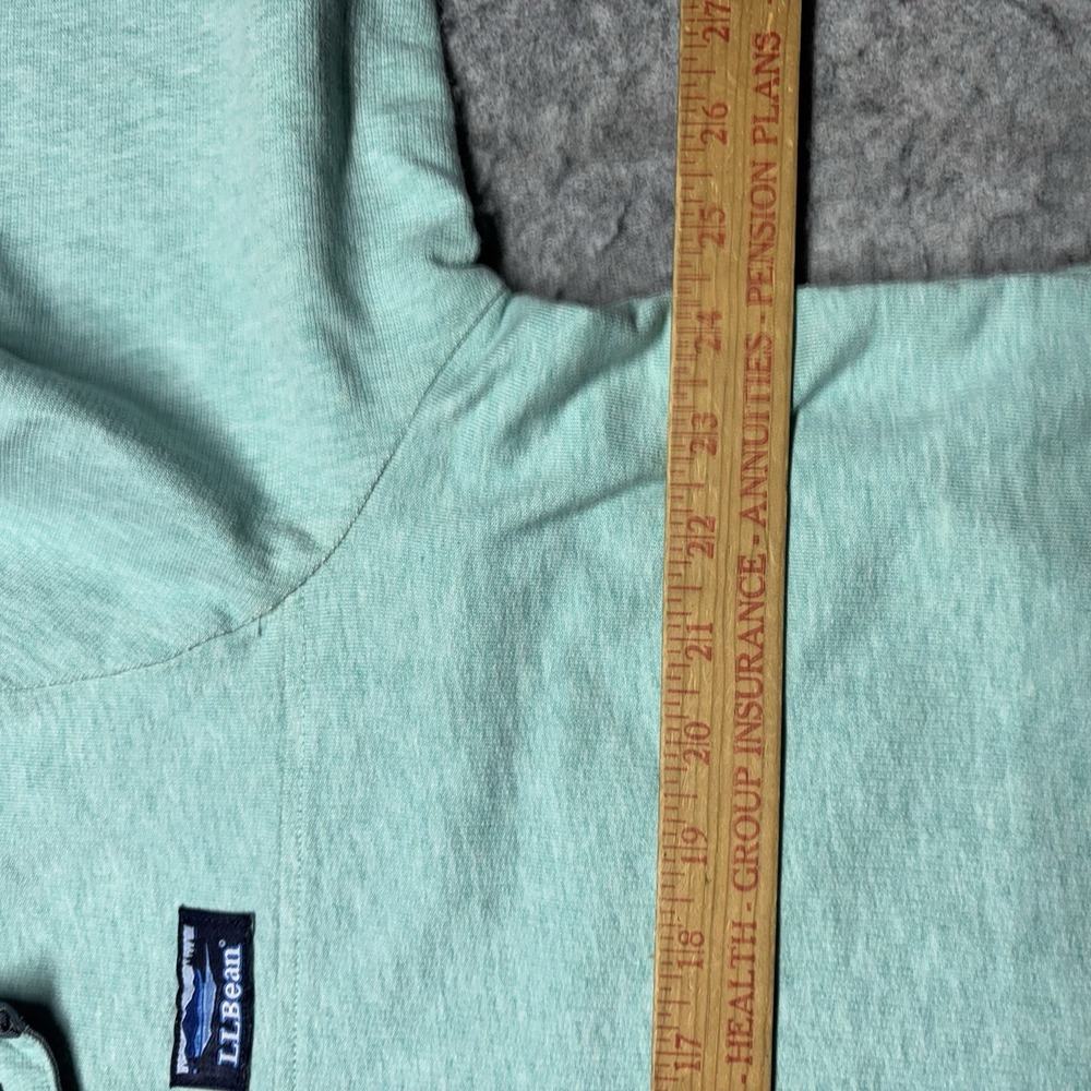 LL Bean Long Sleeve 1/4 Button‎ Pullover Sweater Mens XL Light Blue - Picture 4 of 7